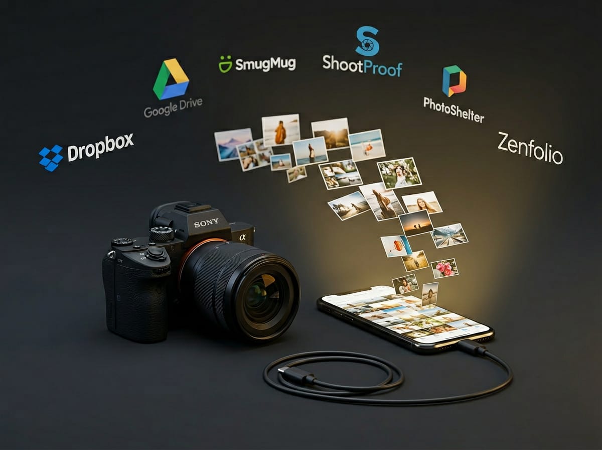 Your app uploads each photo just once and fans it out to every destination.